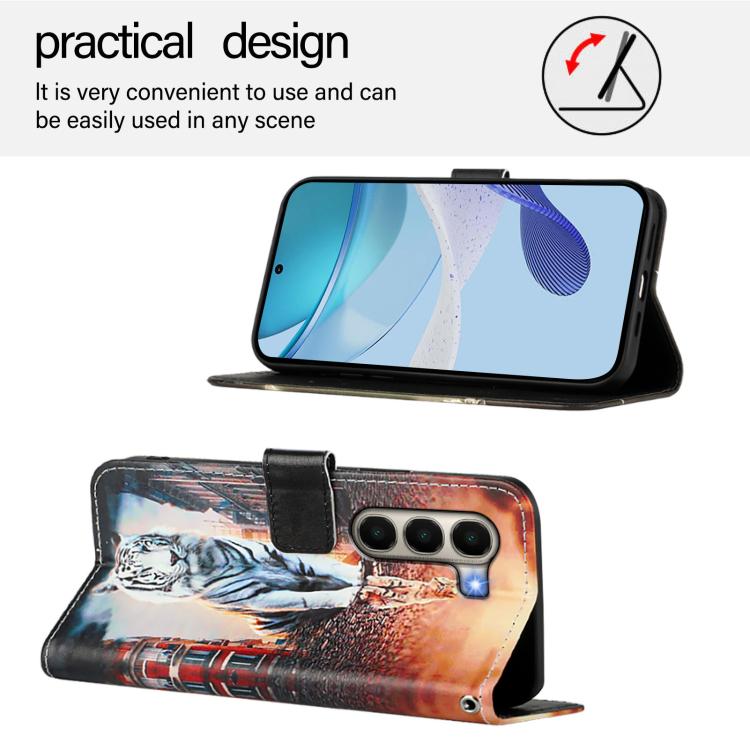 For itel A95 5G Colored Drawing Pattern Plain Weave Leather Phone Case