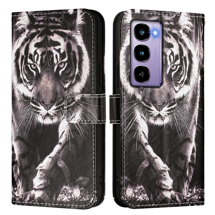 For itel City 100 Colored Drawing Pattern Plain Weave Leather Phone Case