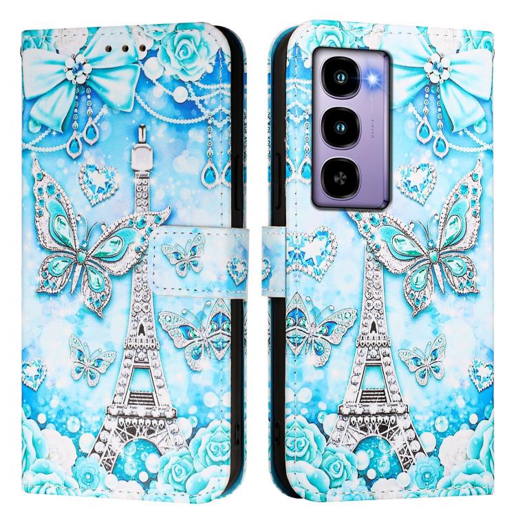 For itel City 100 Colored Drawing Pattern Plain Weave Leather Phone Case