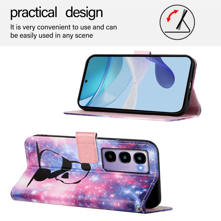 For itel City 100 Colored Drawing Pattern Plain Weave Leather Phone Case