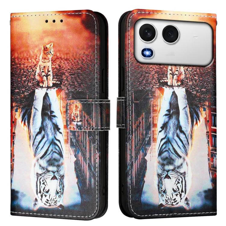 For itel A200 / A200+ 4G Colored Drawing Pattern Plain Weave Leather Phone Case