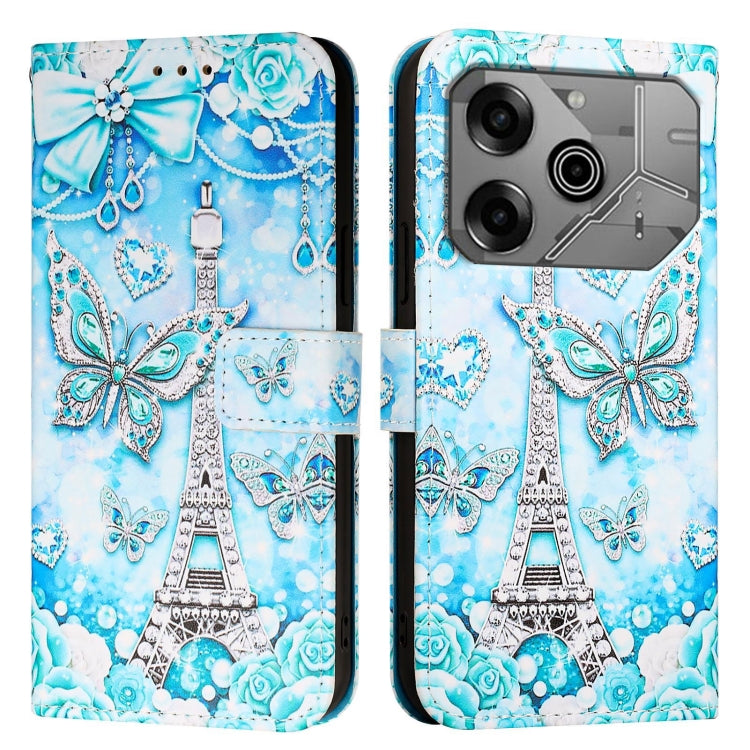 For Tecno Pova 6 Neo   Colored Drawing Pattern Plain Weave Leather Phone Case