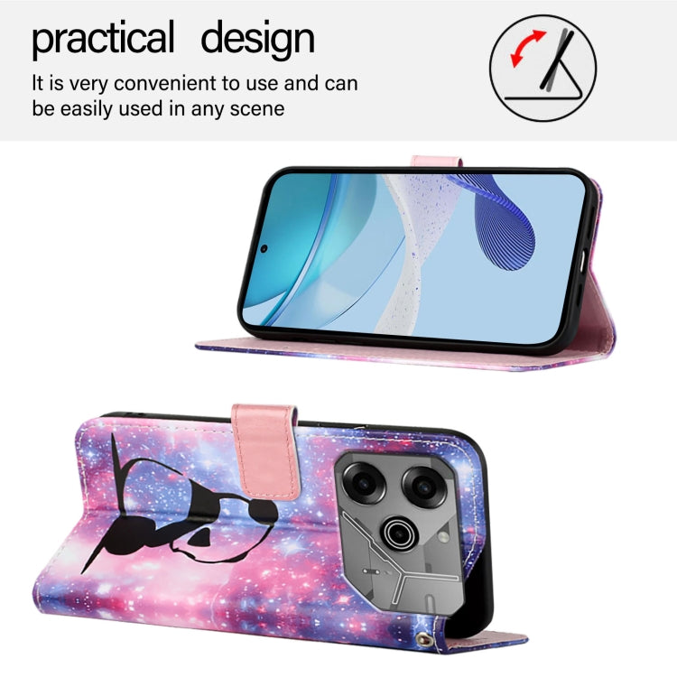 For Tecno Pova 6 Neo   Colored Drawing Pattern Plain Weave Leather Phone Case