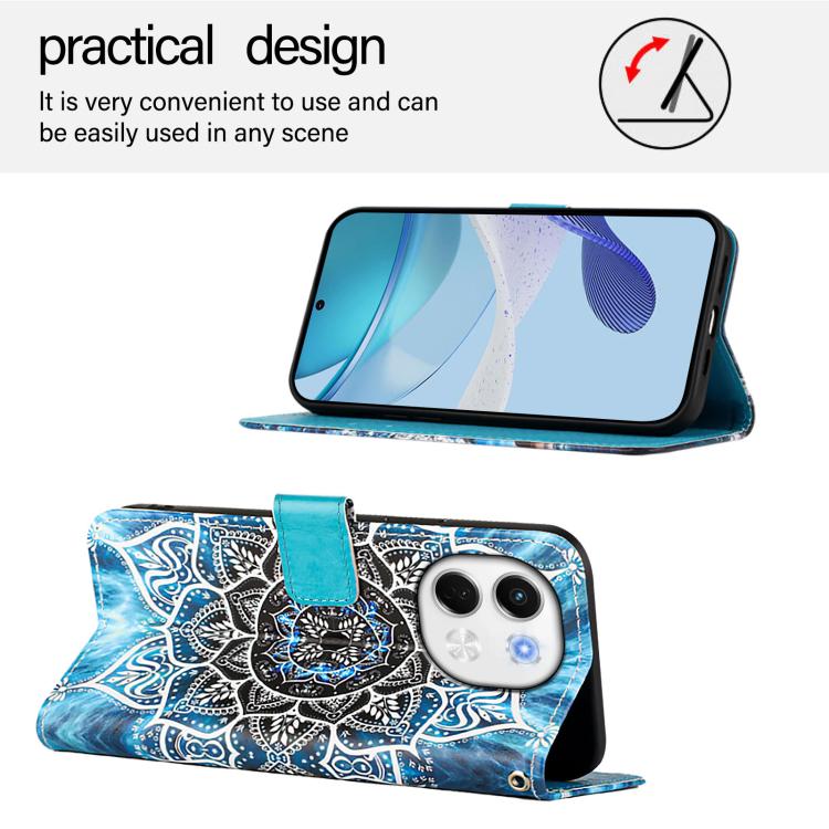For Tecno Spark 30 5G / Pova 6 Neo 5G Colored Drawing Pattern Plain Weave Leather Phone Case