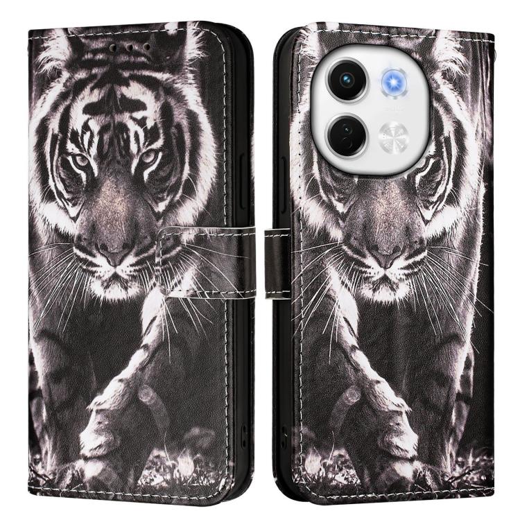 For Tecno Spark 30 5G / Pova 6 Neo 5G Colored Drawing Pattern Plain Weave Leather Phone Case