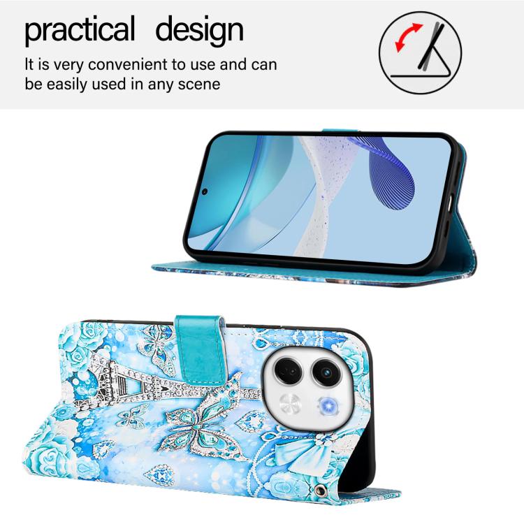 For Tecno Spark 30 5G / Pova 6 Neo 5G Colored Drawing Pattern Plain Weave Leather Phone Case