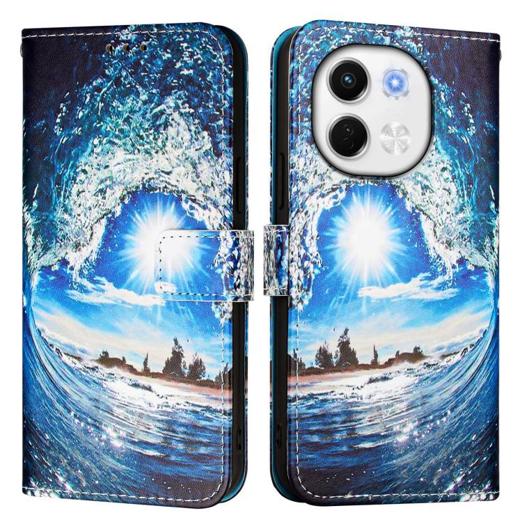 For Tecno Spark 30 5G / Pova 6 Neo 5G Colored Drawing Pattern Plain Weave Leather Phone Case