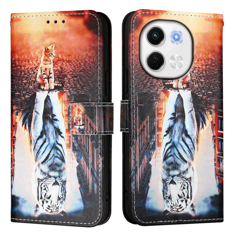 For Tecno Spark 30 5G / Pova 6 Neo 5G Colored Drawing Pattern Plain Weave Leather Phone Case