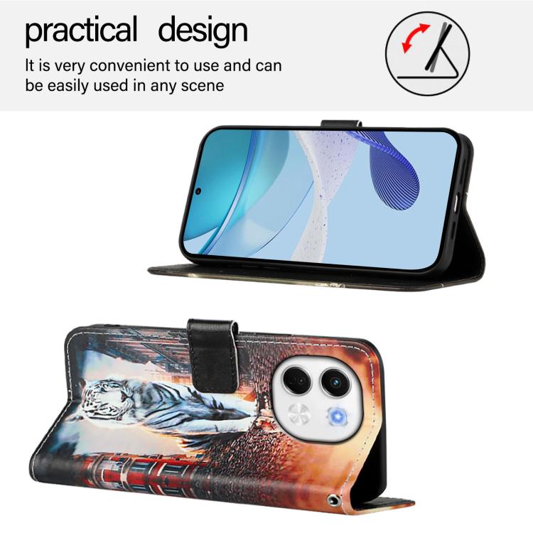 For Tecno Spark 30 5G / Pova 6 Neo 5G Colored Drawing Pattern Plain Weave Leather Phone Case