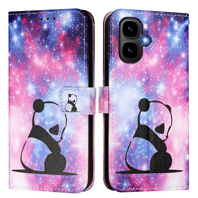 For Tecno Pop 10 Colored Drawing Pattern Plain Weave Leather Phone Case