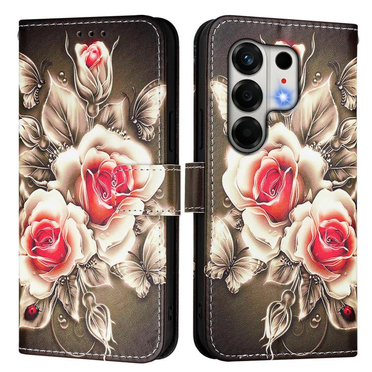 For Tecno Camon 50 4G Colored Drawing Pattern Plain Weave Leather Phone Case