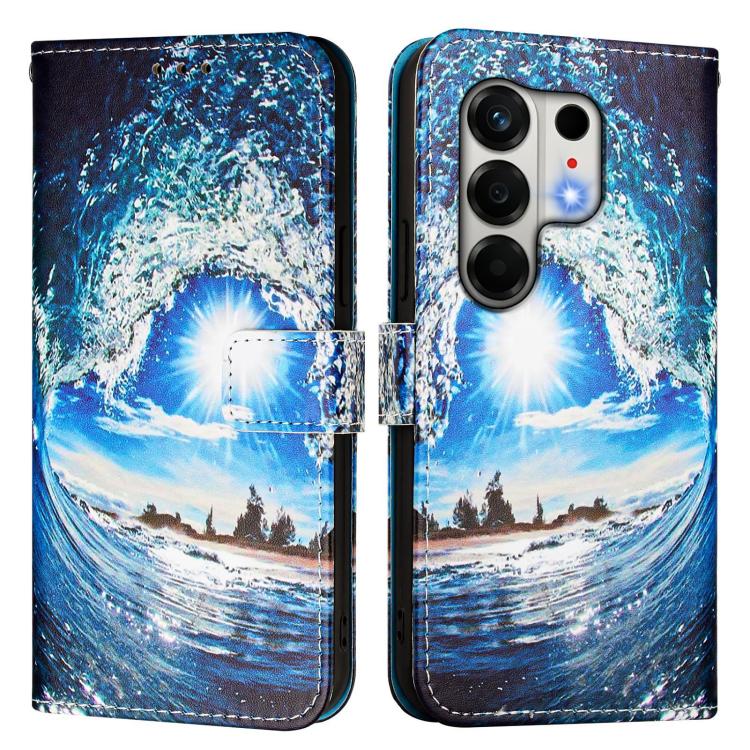 For Tecno Camon 50 4G Colored Drawing Pattern Plain Weave Leather Phone Case