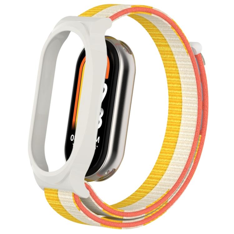 For Xiaomi Smart Band 8 PC Case Loop Nylon Hook and Loop Fastener Watch Band