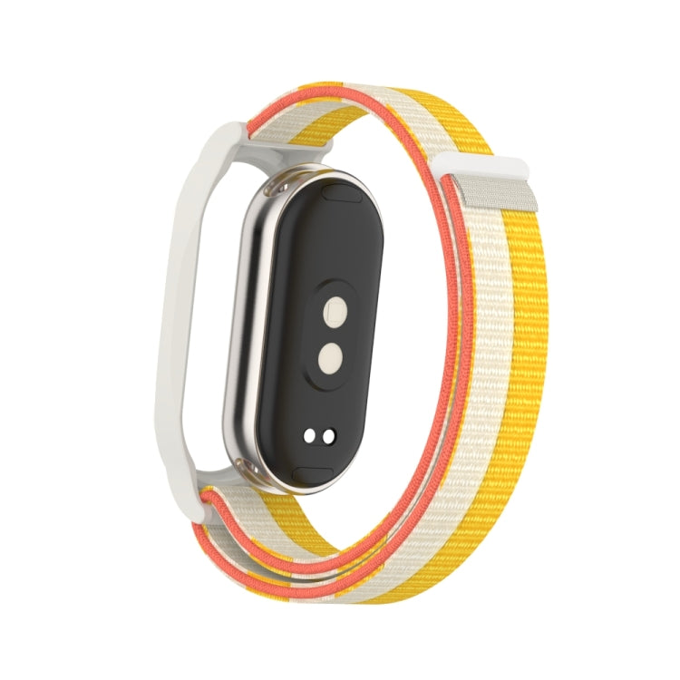 For Xiaomi Smart Band 8 PC Case Loop Nylon Hook and Loop Fastener Watch Band