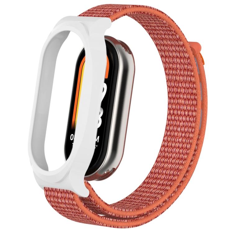 For Xiaomi Smart Band 8 PC Case Loop Nylon Hook and Loop Fastener Watch Band