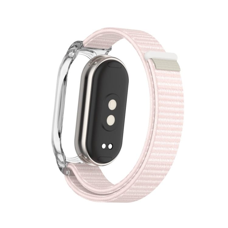 For Xiaomi Smart Band 8 PC Case Loop Nylon Hook and Loop Fastener Watch Band