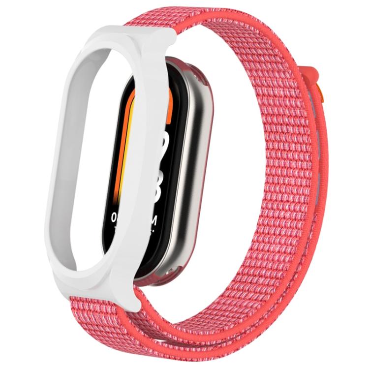For Xiaomi Smart Band 8 PC Case Loop Nylon Hook and Loop Fastener Watch Band
