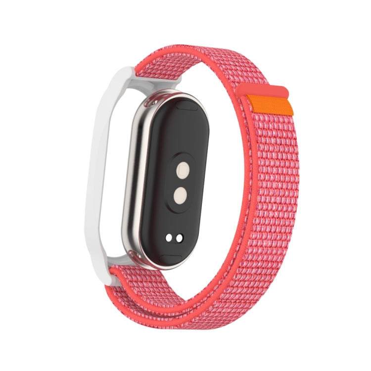 For Xiaomi Smart Band 8 PC Case Loop Nylon Hook and Loop Fastener Watch Band