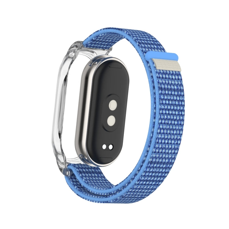 For Xiaomi Smart Band 8 PC Case Loop Nylon Hook and Loop Fastener Watch Band