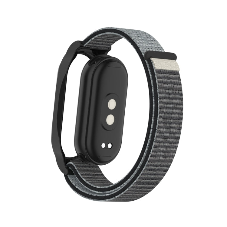For Xiaomi Smart Band 8 PC Case Loop Nylon Hook and Loop Fastener Watch Band