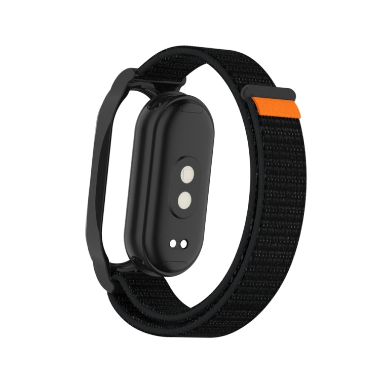 For Xiaomi Smart Band 8 PC Case Loop Nylon Hook and Loop Fastener Watch Band