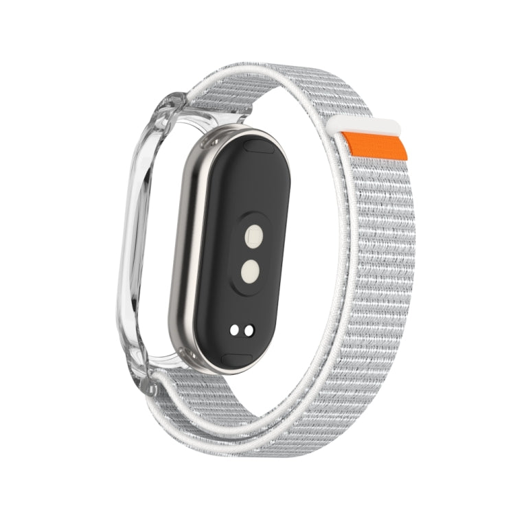 For Xiaomi Smart Band 8 PC Case Loop Nylon Hook and Loop Fastener Watch Band