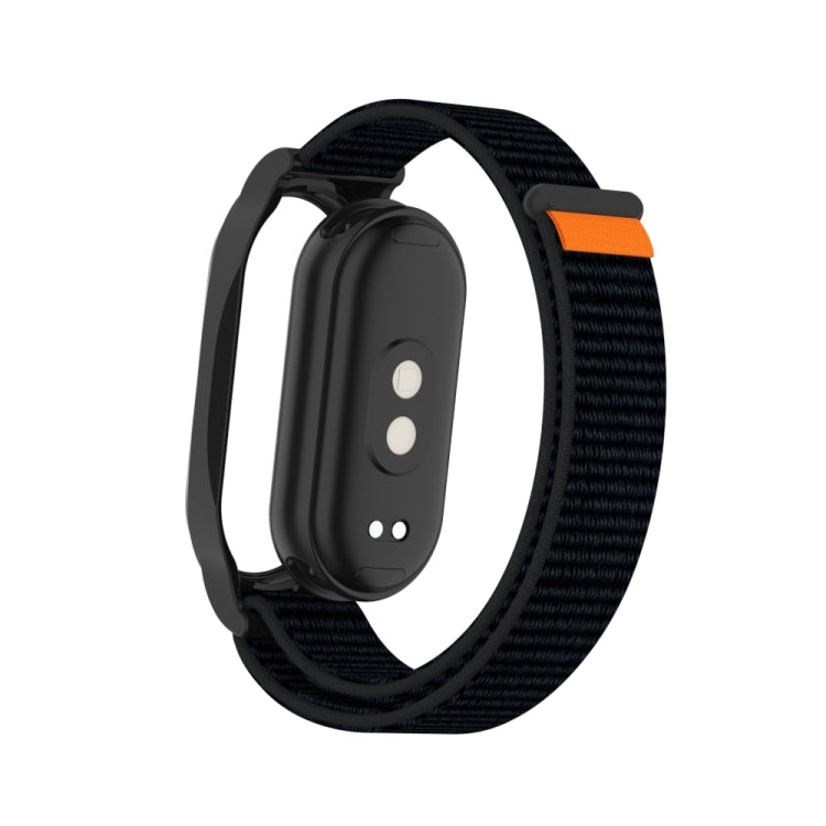 For Xiaomi Smart Band 8 PC Case Loop Nylon Hook and Loop Fastener Watch Band