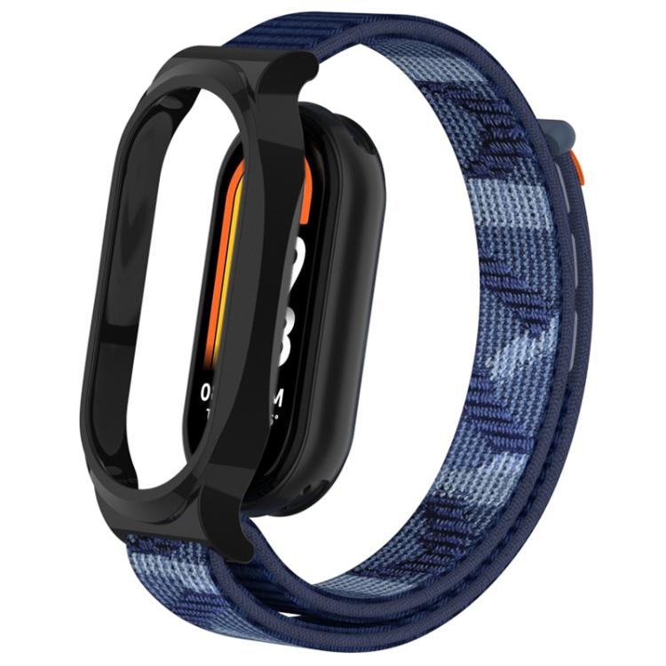 For Xiaomi Smart Band 8 PC Case Loop Nylon Hook and Loop Fastener Watch Band