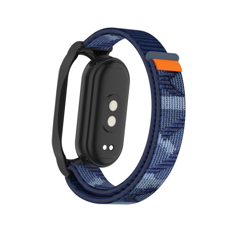 For Xiaomi Smart Band 8 PC Case Loop Nylon Hook and Loop Fastener Watch Band