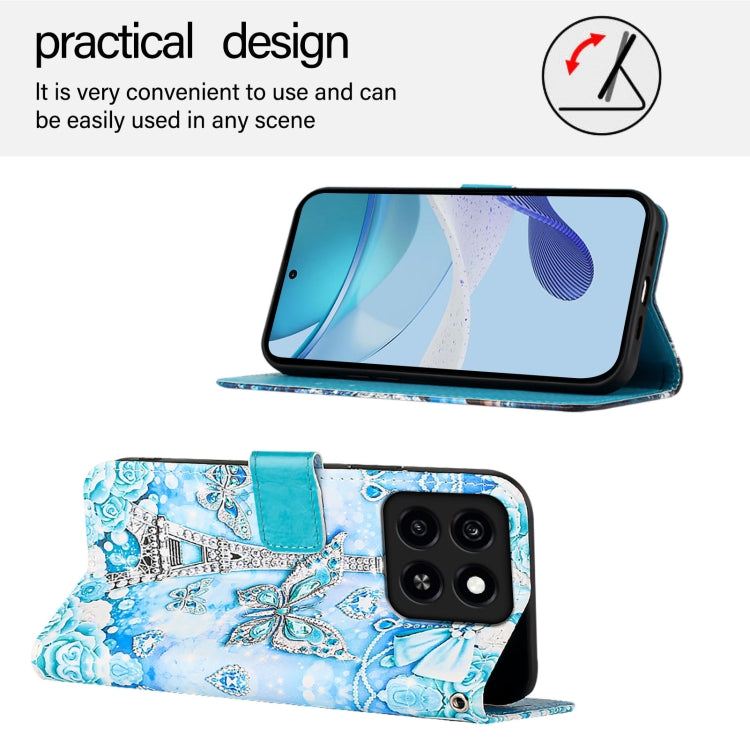 For ZTE Blade A35 / A55 Colored Drawing Pattern Plain Weave Leather Phone Case