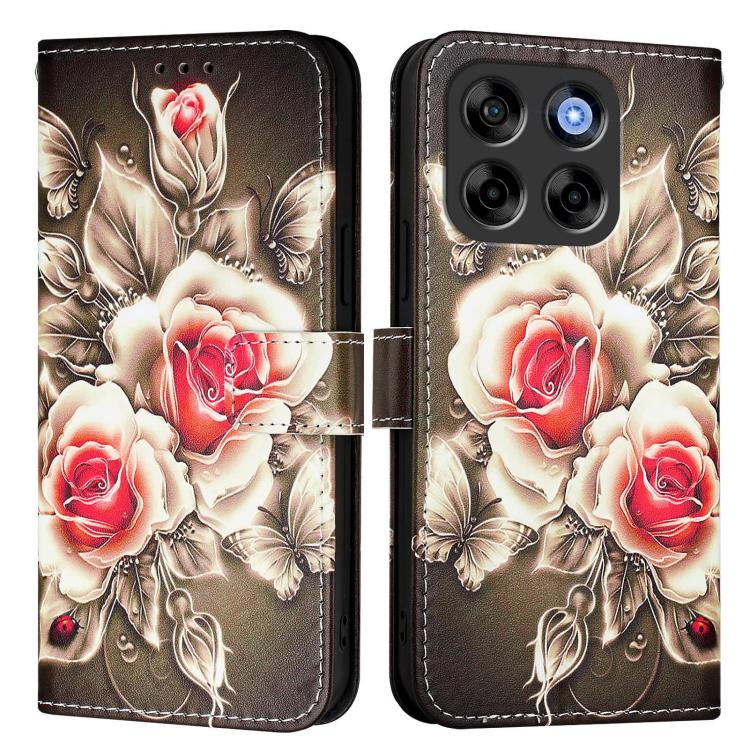 For ZTE Blade V70 Vita / nubia V70 Design Colored Drawing Pattern Plain Weave Leather Phone Case
