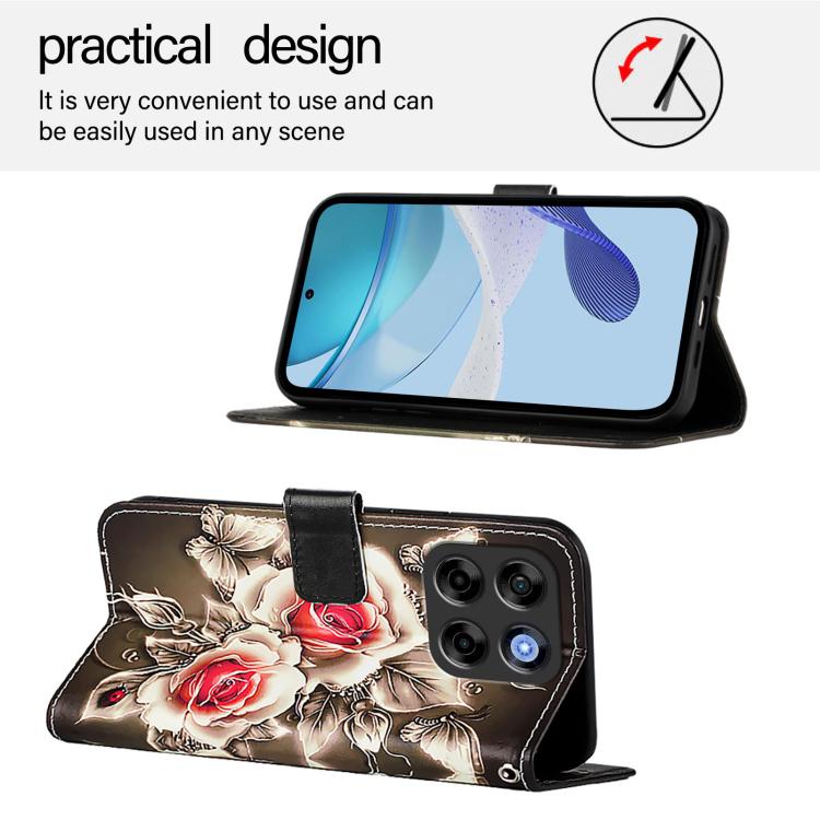For ZTE Blade V70 Vita / nubia V70 Design Colored Drawing Pattern Plain Weave Leather Phone Case