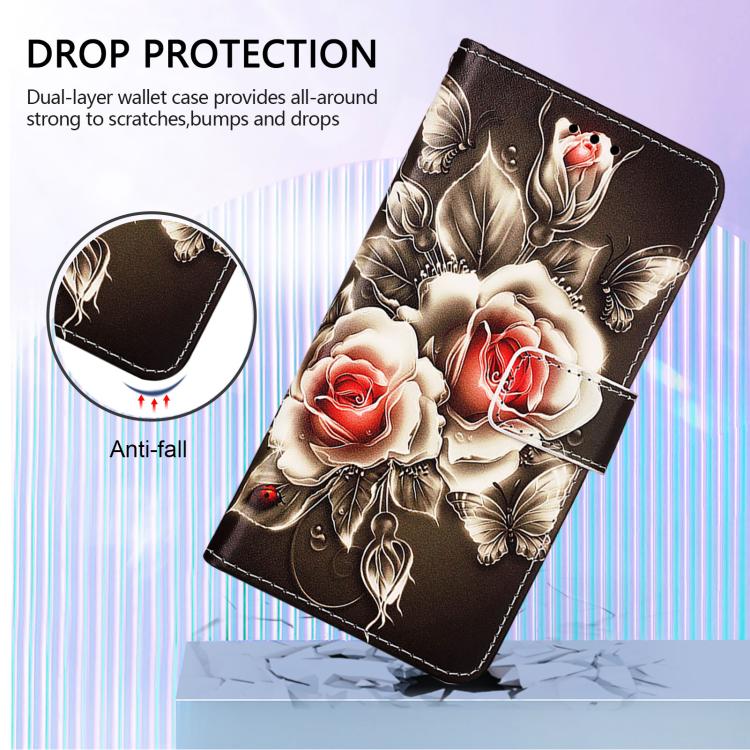 For ZTE Blade V70 Vita / nubia V70 Design Colored Drawing Pattern Plain Weave Leather Phone Case