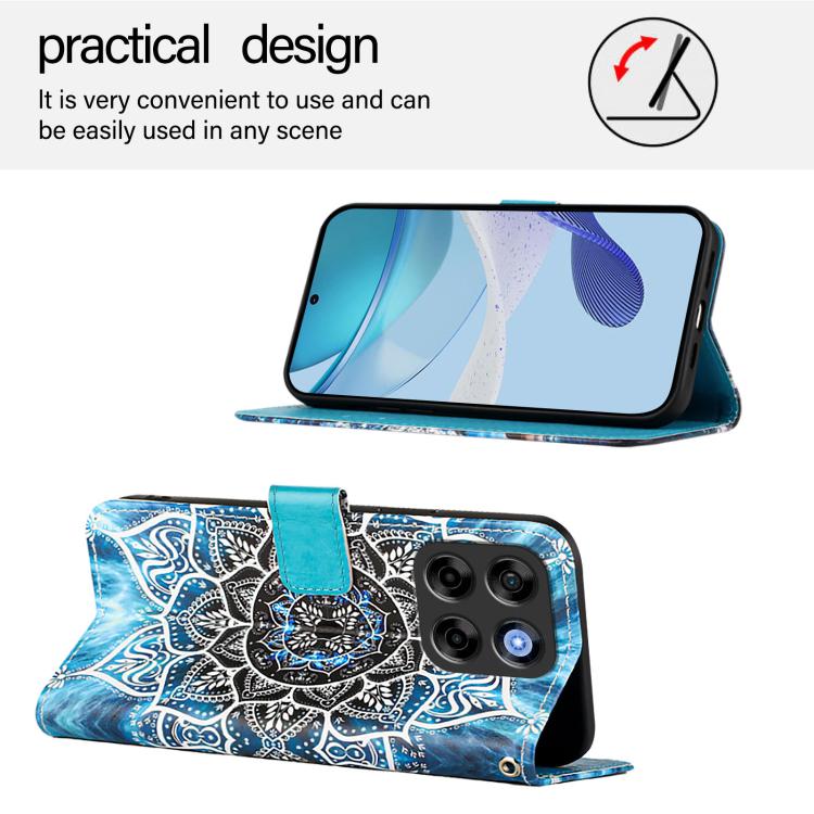 For ZTE Blade V70 Vita / nubia V70 Design Colored Drawing Pattern Plain Weave Leather Phone Case
