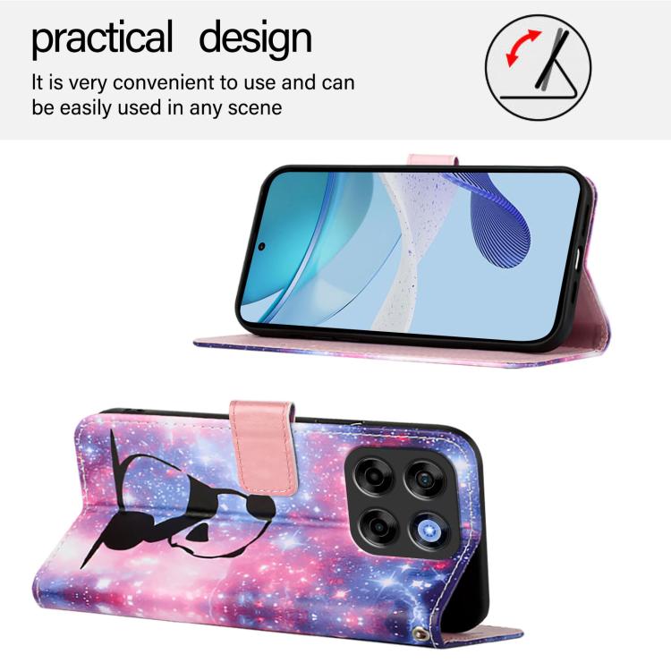 For ZTE Blade V70 Vita / nubia V70 Design Colored Drawing Pattern Plain Weave Leather Phone Case