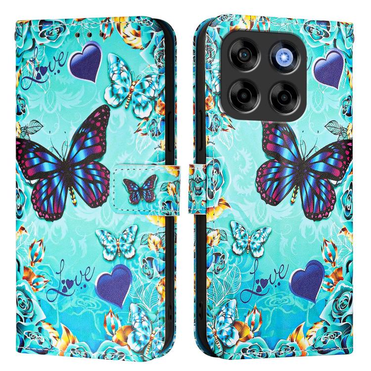 For ZTE Blade V70 Vita / nubia V70 Design Colored Drawing Pattern Plain Weave Leather Phone Case