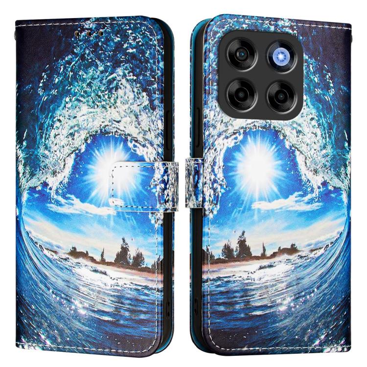 For ZTE Blade V70 Vita / nubia V70 Design Colored Drawing Pattern Plain Weave Leather Phone Case