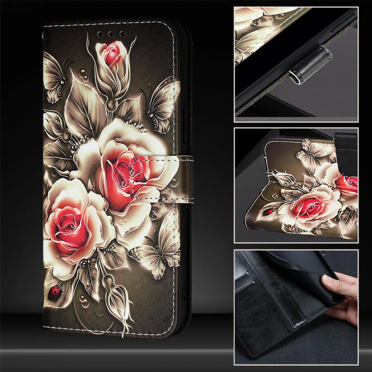 For ZTE nubia Z60 Ultra Colored Drawing Pattern Plain Weave Leather Phone Case