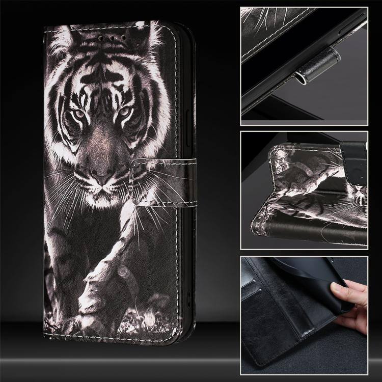 For ZTE nubia Z60 Ultra Colored Drawing Pattern Plain Weave Leather Phone Case