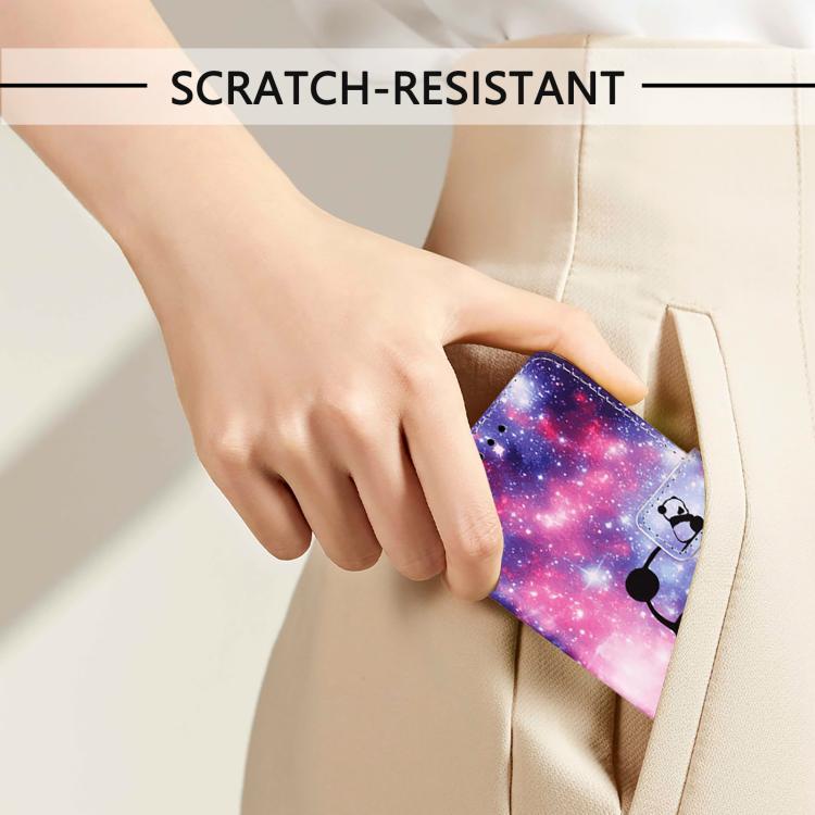 For ZTE nubia Z60 Ultra Colored Drawing Pattern Plain Weave Leather Phone Case