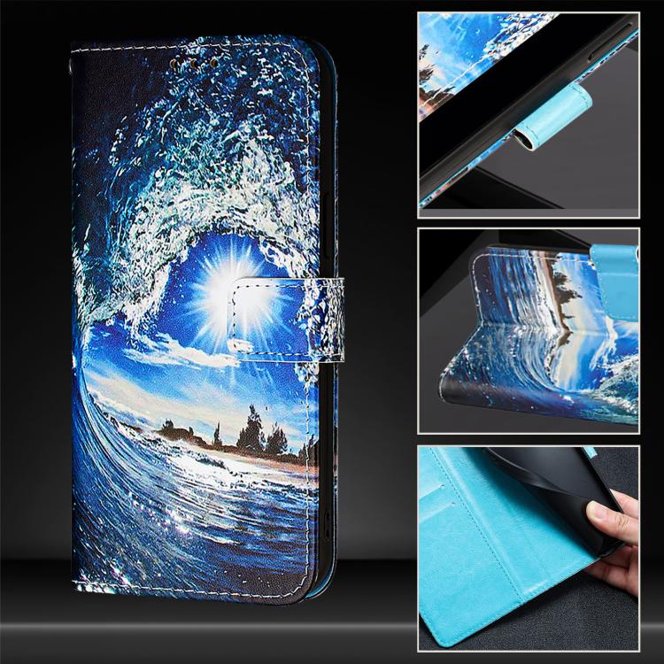 For ZTE nubia Z60 Ultra Colored Drawing Pattern Plain Weave Leather Phone Case