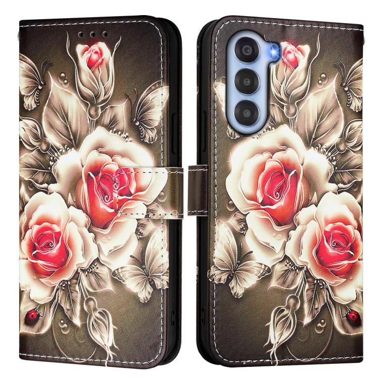 For ZTE nubia S 5G A403ZT Colored Drawing Pattern Plain Weave Leather Phone Case