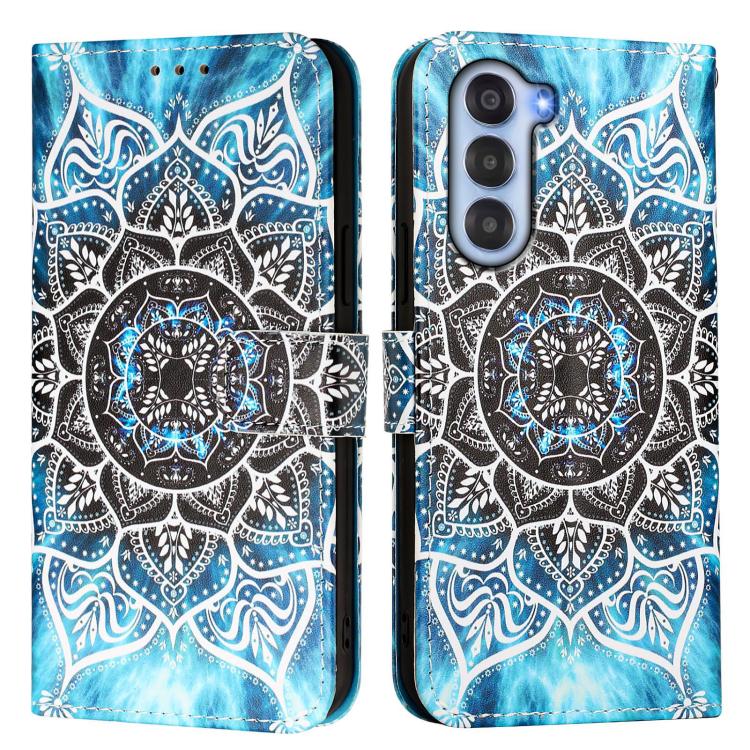 For ZTE nubia S 5G A403ZT Colored Drawing Pattern Plain Weave Leather Phone Case