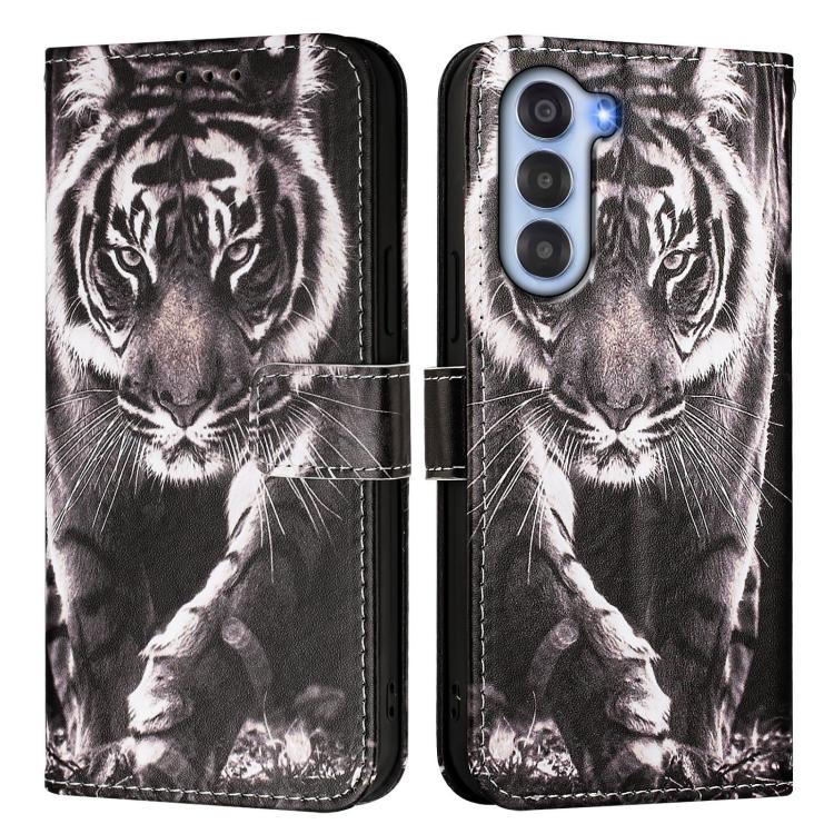 For ZTE nubia S 5G A403ZT Colored Drawing Pattern Plain Weave Leather Phone Case