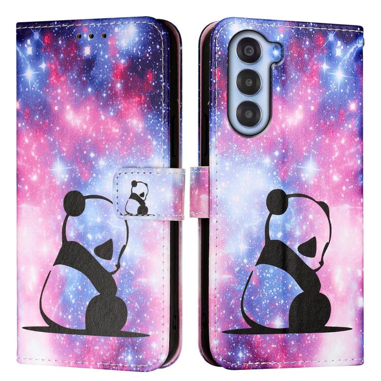 For ZTE nubia S 5G A403ZT Colored Drawing Pattern Plain Weave Leather Phone Case