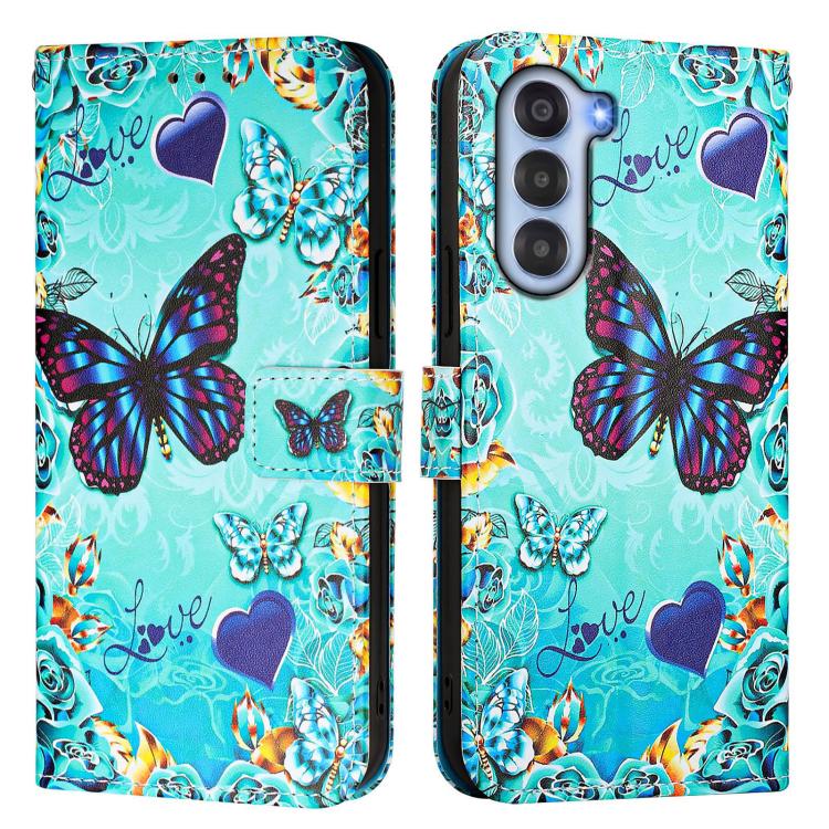 For ZTE nubia S 5G A403ZT Colored Drawing Pattern Plain Weave Leather Phone Case