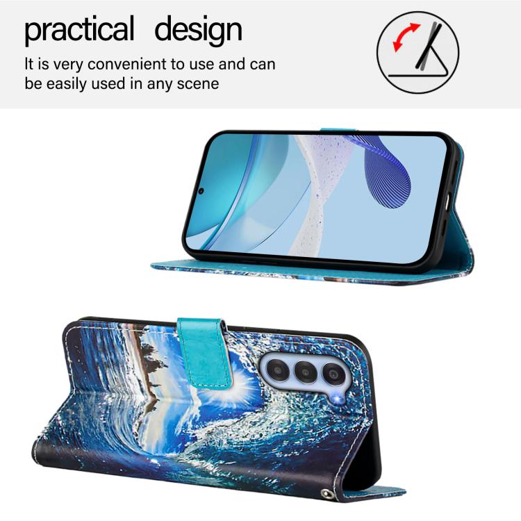 For ZTE nubia S 5G A403ZT Colored Drawing Pattern Plain Weave Leather Phone Case