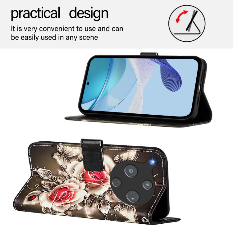 For ZTE nubia P9 Pro 5G / Optus X Pro 2 5G Colored Drawing Pattern Plain Weave Leather Phone Case