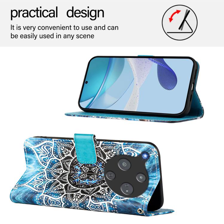 For ZTE nubia P9 Pro 5G / Optus X Pro 2 5G Colored Drawing Pattern Plain Weave Leather Phone Case