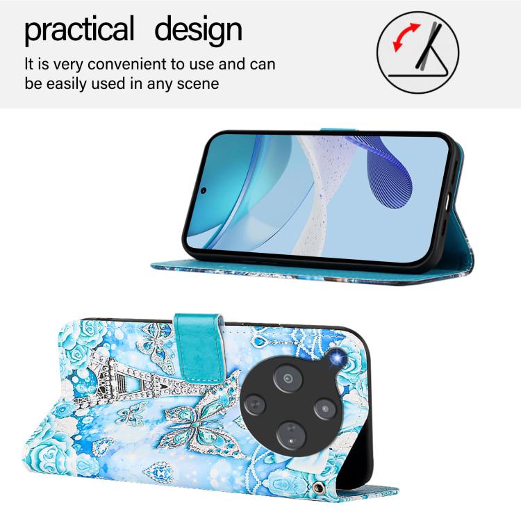 For ZTE nubia P9 Pro 5G / Optus X Pro 2 5G Colored Drawing Pattern Plain Weave Leather Phone Case